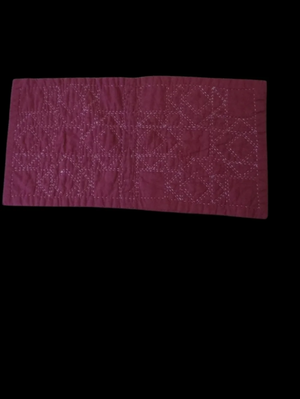 Patchwork Burgundy and Cream Table Runner and Placemat Set